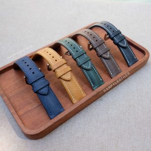 Dây Đồng Hồ Da Màu Xanh Flat Babele 1 day-deo-dong-ho-da-babele